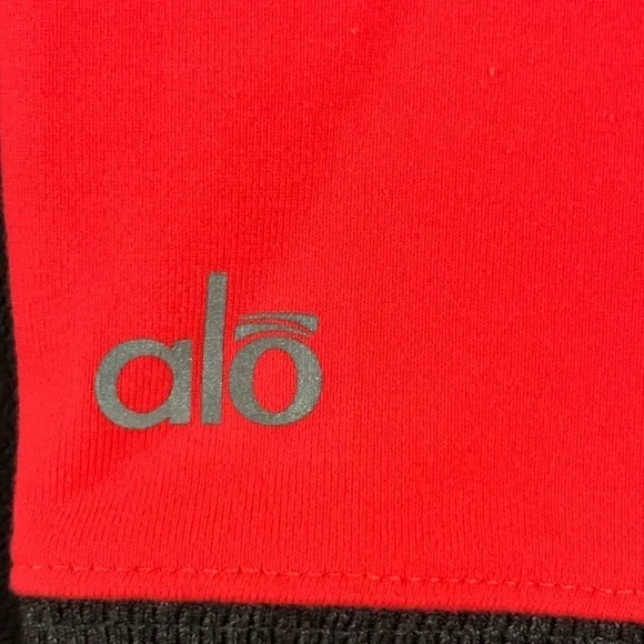 ALO Yoga Goddess Leggings Red Grey Small gym yoga workout ballet barre s… - Picture 7 of 8